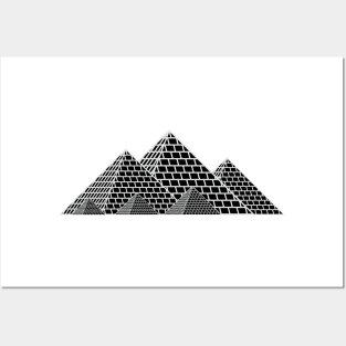 Pyramids of Egypt (black) Posters and Art